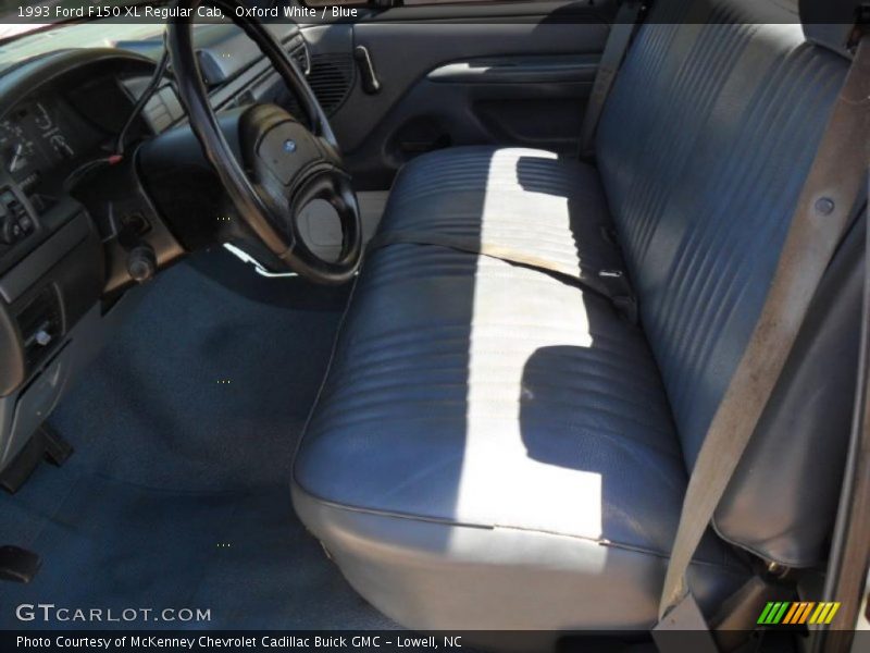 Oxford White / Blue 1993 Ford F150 XL Regular Cab