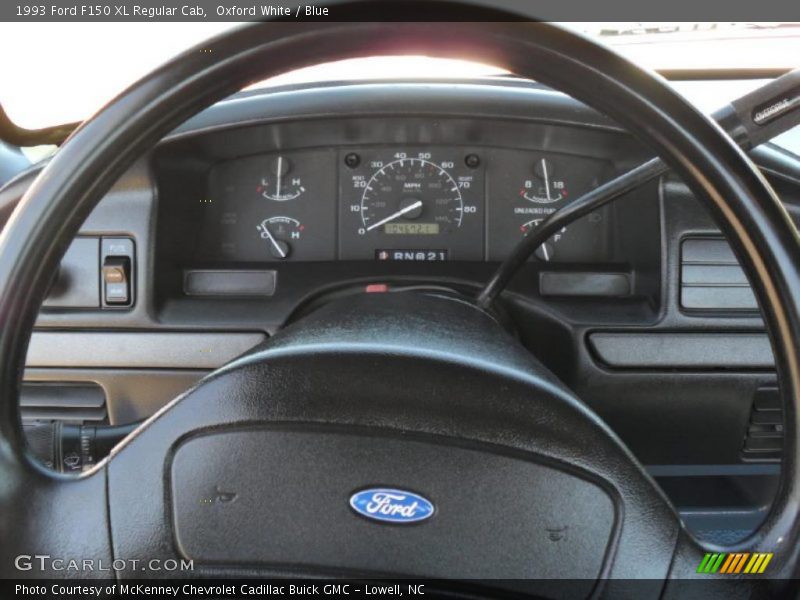 Oxford White / Blue 1993 Ford F150 XL Regular Cab