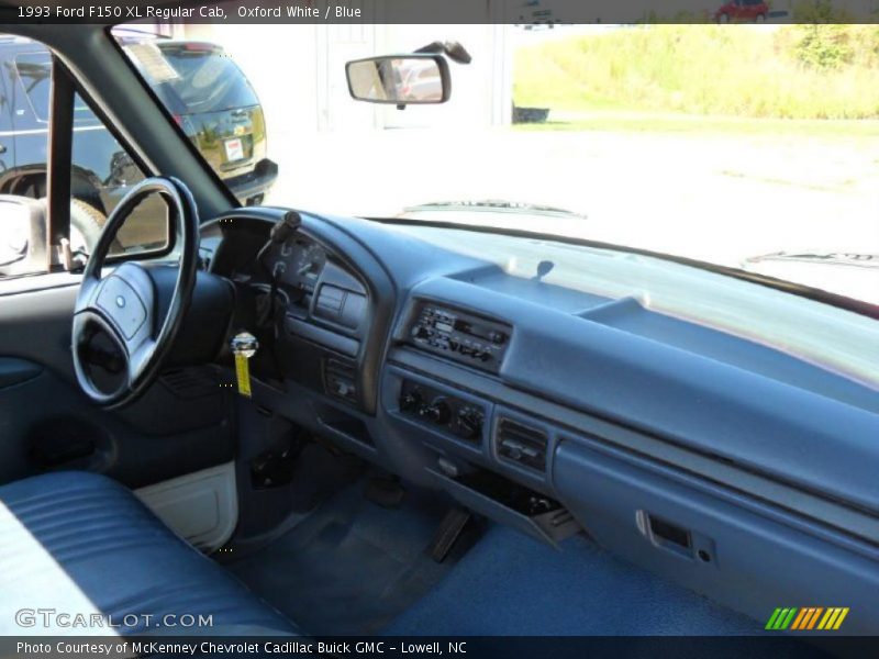 Oxford White / Blue 1993 Ford F150 XL Regular Cab