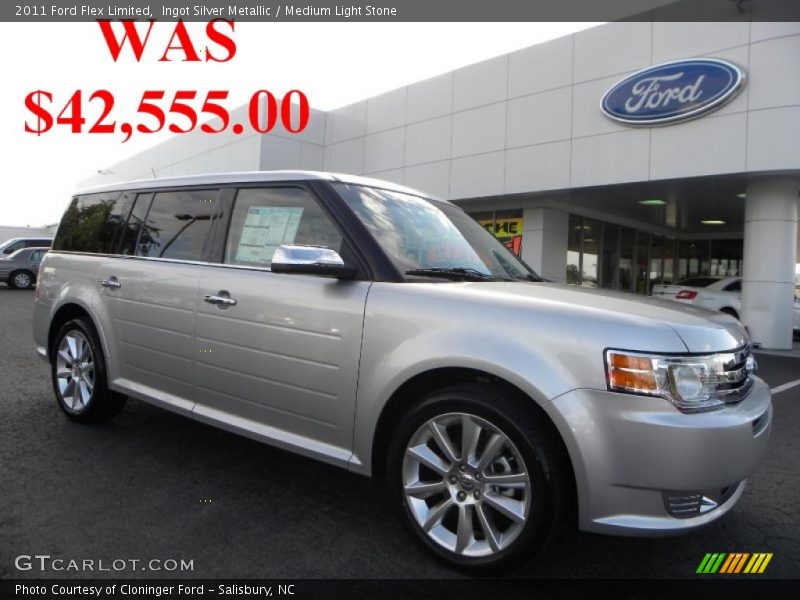 Ingot Silver Metallic / Medium Light Stone 2011 Ford Flex Limited