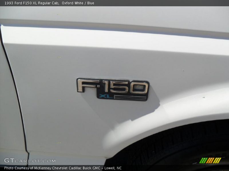 Oxford White / Blue 1993 Ford F150 XL Regular Cab