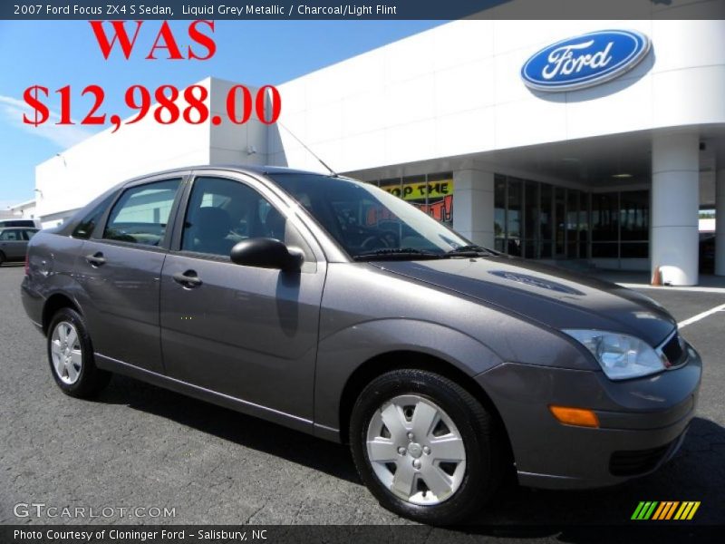 Liquid Grey Metallic / Charcoal/Light Flint 2007 Ford Focus ZX4 S Sedan