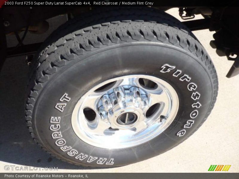 Red Clearcoat / Medium Flint Grey 2003 Ford F250 Super Duty Lariat SuperCab 4x4