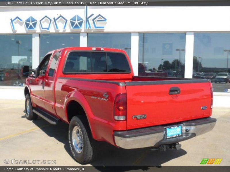 Red Clearcoat / Medium Flint Grey 2003 Ford F250 Super Duty Lariat SuperCab 4x4