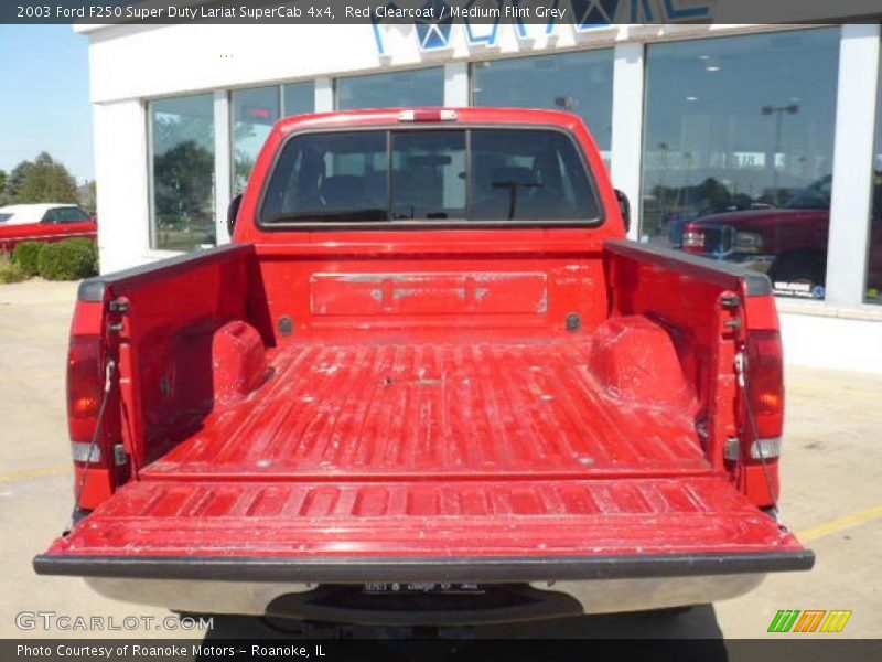 Red Clearcoat / Medium Flint Grey 2003 Ford F250 Super Duty Lariat SuperCab 4x4