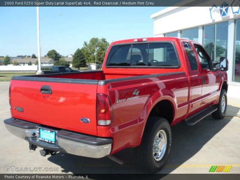 Red Clearcoat / Medium Flint Grey 2003 Ford F250 Super Duty Lariat SuperCab 4x4
