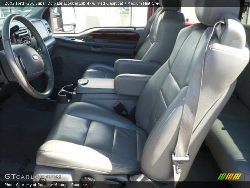 Red Clearcoat / Medium Flint Grey 2003 Ford F250 Super Duty Lariat SuperCab 4x4