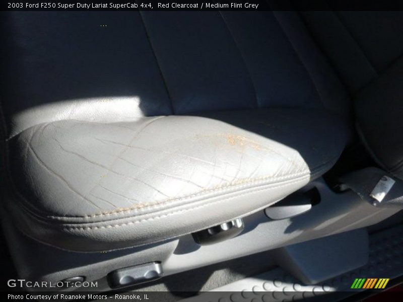 Red Clearcoat / Medium Flint Grey 2003 Ford F250 Super Duty Lariat SuperCab 4x4