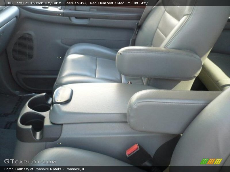 Red Clearcoat / Medium Flint Grey 2003 Ford F250 Super Duty Lariat SuperCab 4x4
