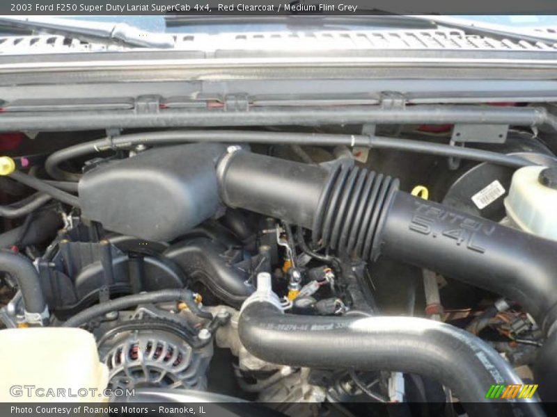 Red Clearcoat / Medium Flint Grey 2003 Ford F250 Super Duty Lariat SuperCab 4x4
