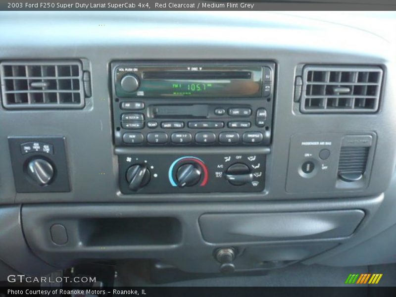 Red Clearcoat / Medium Flint Grey 2003 Ford F250 Super Duty Lariat SuperCab 4x4