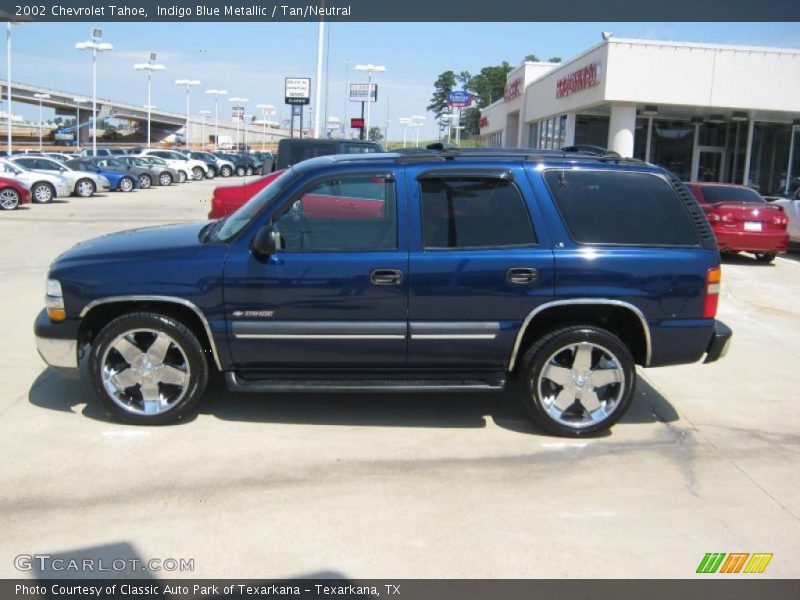 Indigo Blue Metallic / Tan/Neutral 2002 Chevrolet Tahoe