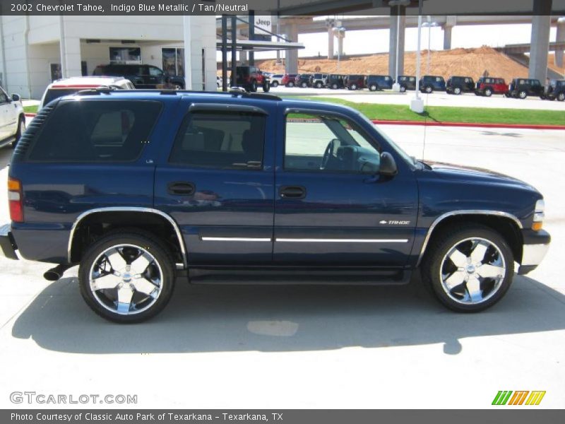 Indigo Blue Metallic / Tan/Neutral 2002 Chevrolet Tahoe