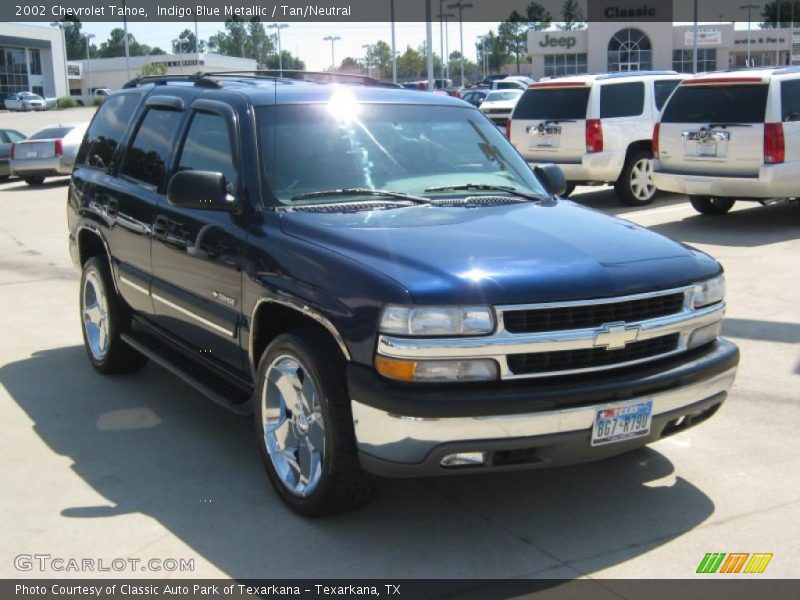 Indigo Blue Metallic / Tan/Neutral 2002 Chevrolet Tahoe