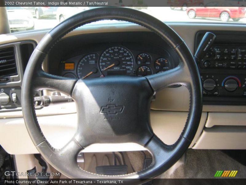 Indigo Blue Metallic / Tan/Neutral 2002 Chevrolet Tahoe