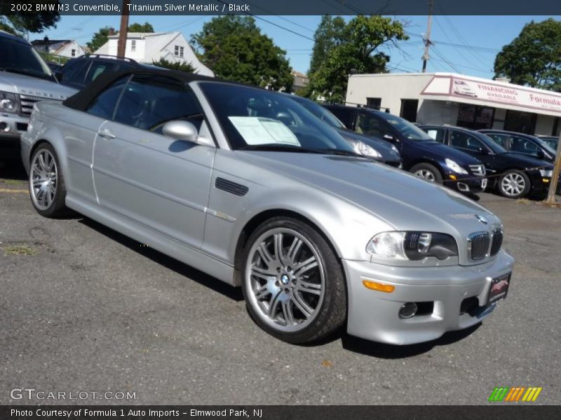 Titanium Silver Metallic / Black 2002 BMW M3 Convertible