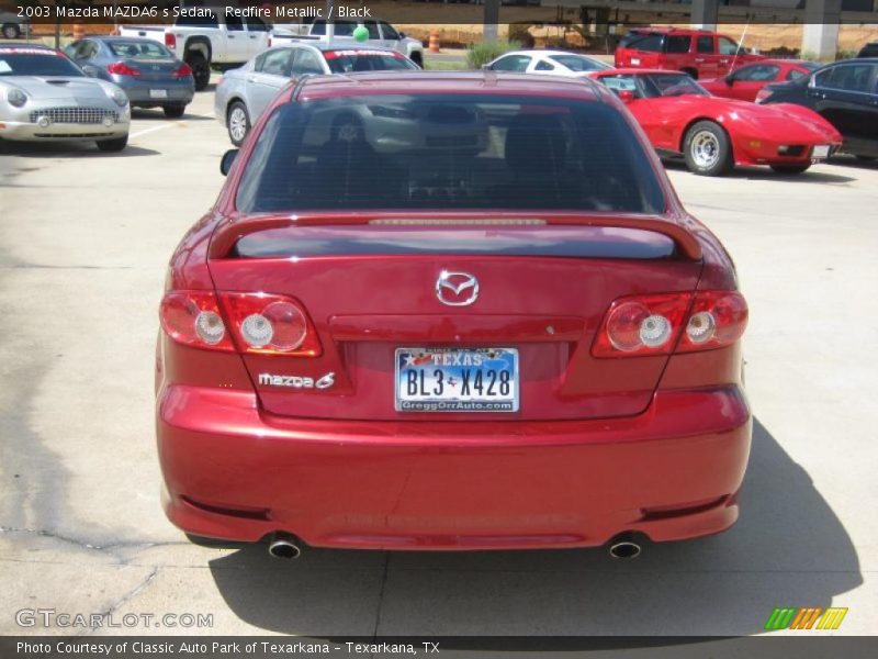 Redfire Metallic / Black 2003 Mazda MAZDA6 s Sedan