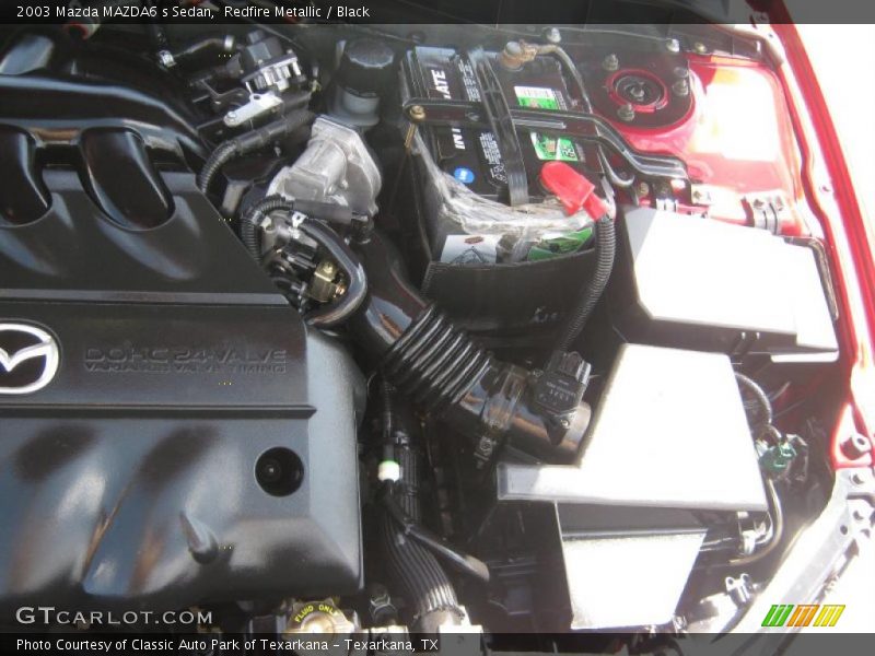 Redfire Metallic / Black 2003 Mazda MAZDA6 s Sedan