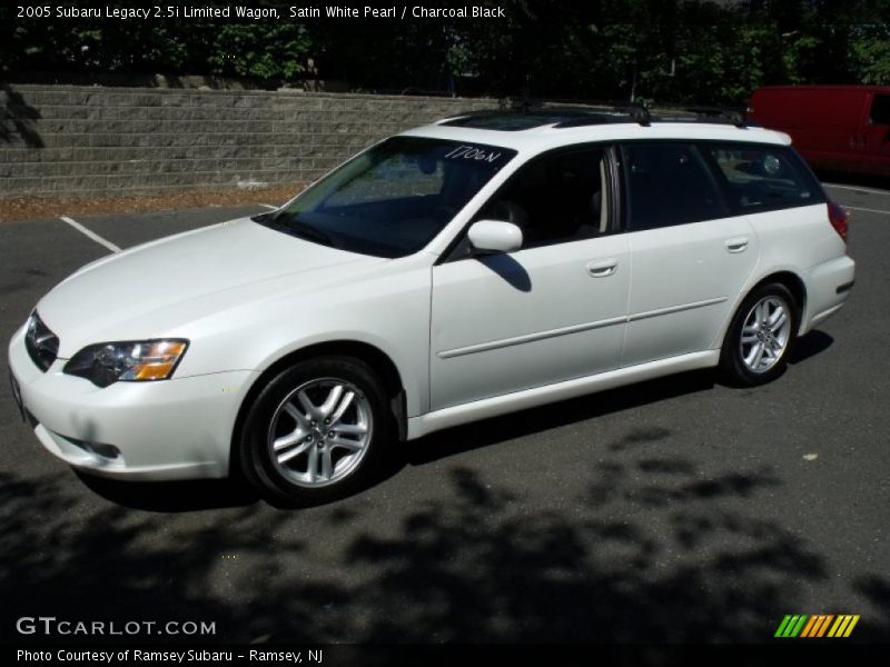 Satin White Pearl / Charcoal Black 2005 Subaru Legacy 2.5i Limited Wagon