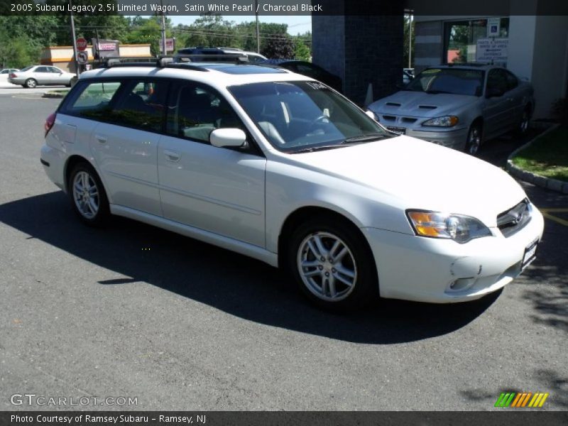 Satin White Pearl / Charcoal Black 2005 Subaru Legacy 2.5i Limited Wagon