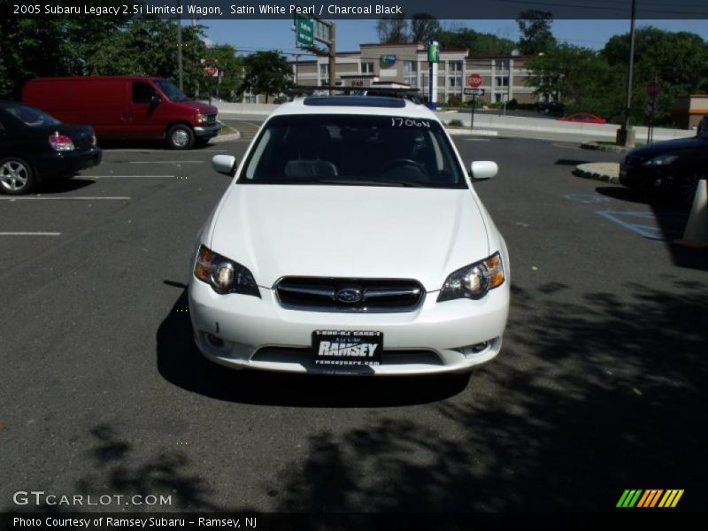 Satin White Pearl / Charcoal Black 2005 Subaru Legacy 2.5i Limited Wagon