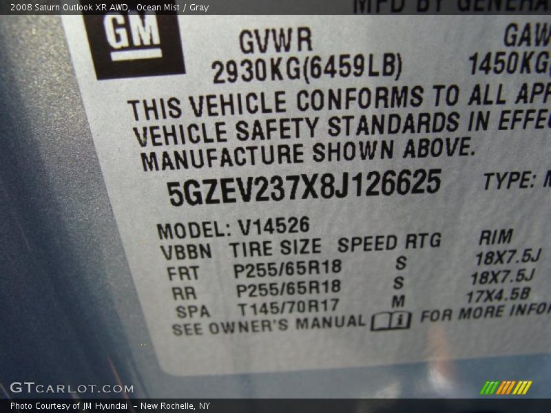 Ocean Mist / Gray 2008 Saturn Outlook XR AWD