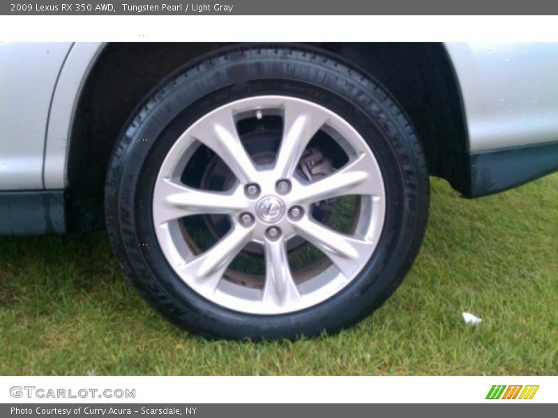 Tungsten Pearl / Light Gray 2009 Lexus RX 350 AWD