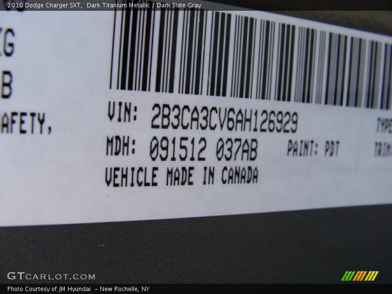 Dark Titanium Metallic / Dark Slate Gray 2010 Dodge Charger SXT
