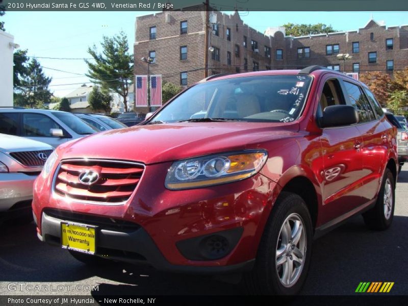 Venetian Red / Beige 2010 Hyundai Santa Fe GLS 4WD