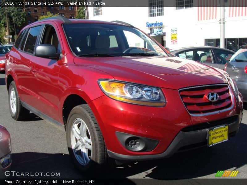 Venetian Red / Beige 2010 Hyundai Santa Fe GLS 4WD