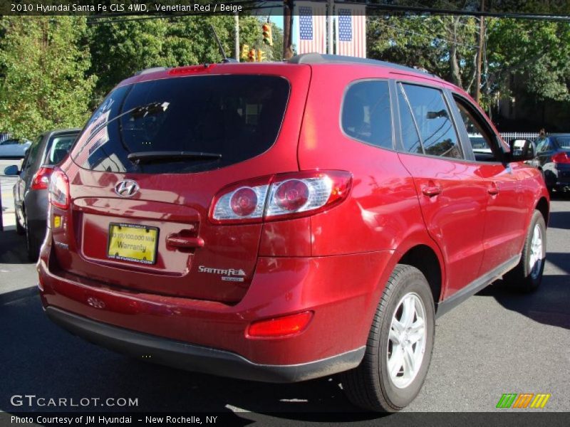 Venetian Red / Beige 2010 Hyundai Santa Fe GLS 4WD