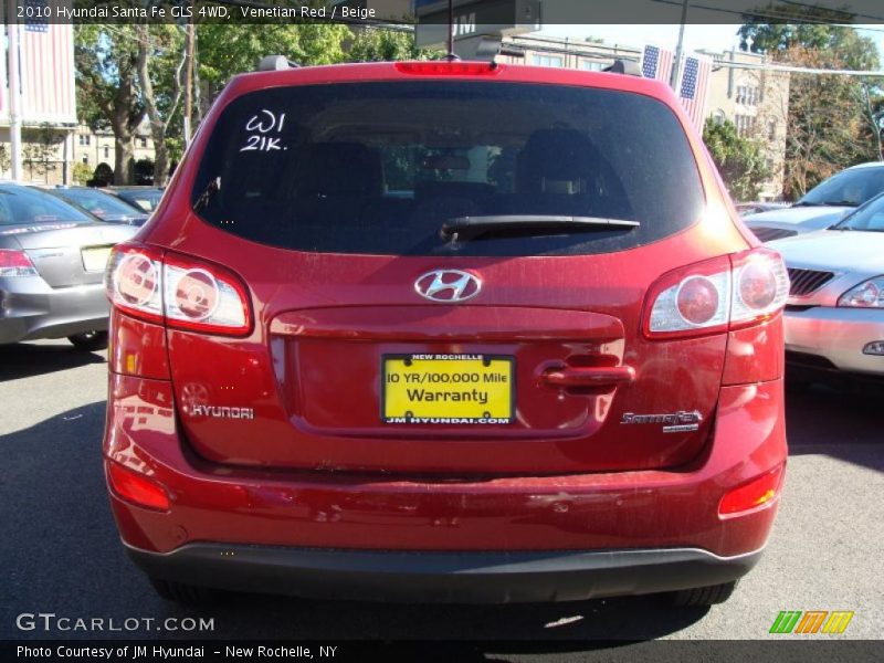 Venetian Red / Beige 2010 Hyundai Santa Fe GLS 4WD