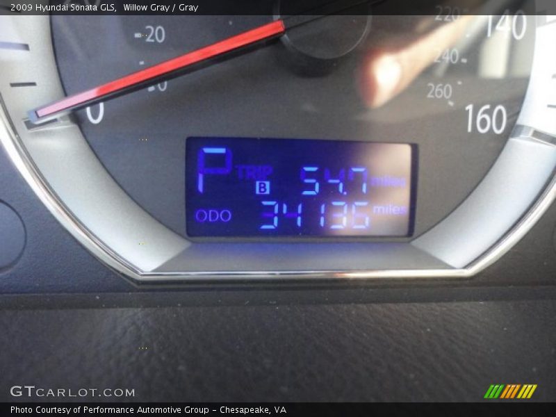 Willow Gray / Gray 2009 Hyundai Sonata GLS
