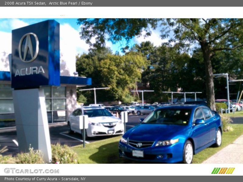 Arctic Blue Pearl / Ebony 2008 Acura TSX Sedan