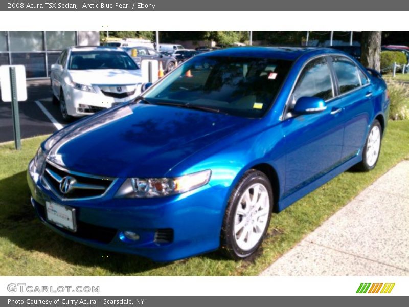 Arctic Blue Pearl / Ebony 2008 Acura TSX Sedan