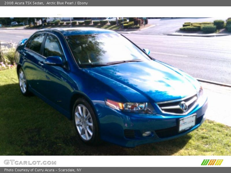 Arctic Blue Pearl / Ebony 2008 Acura TSX Sedan