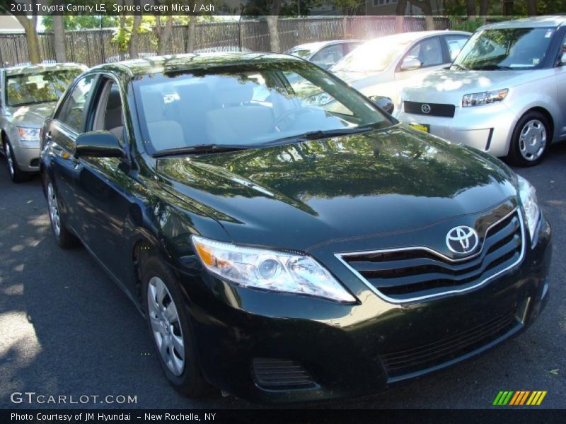 Spruce Green Mica / Ash 2011 Toyota Camry LE