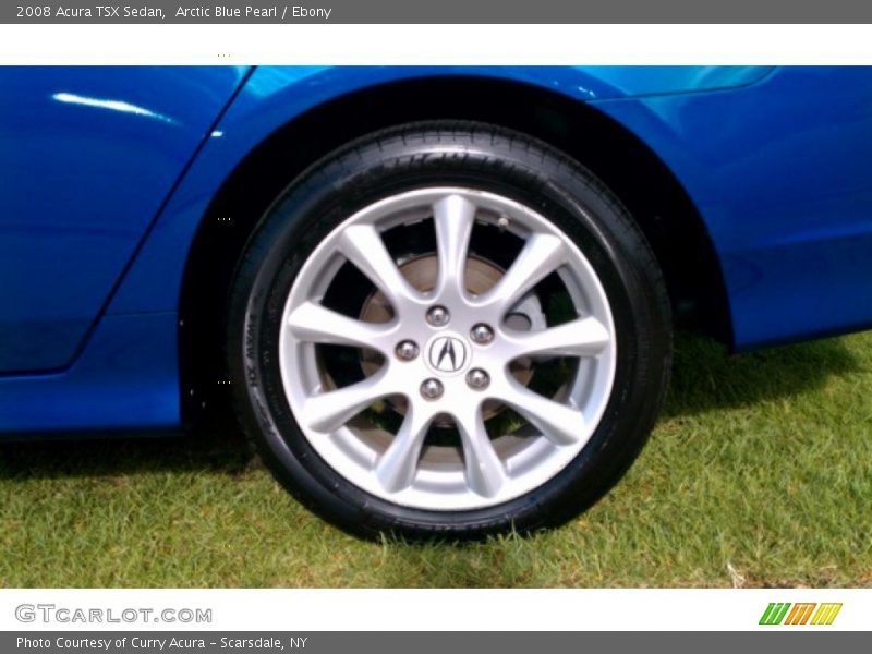 Arctic Blue Pearl / Ebony 2008 Acura TSX Sedan
