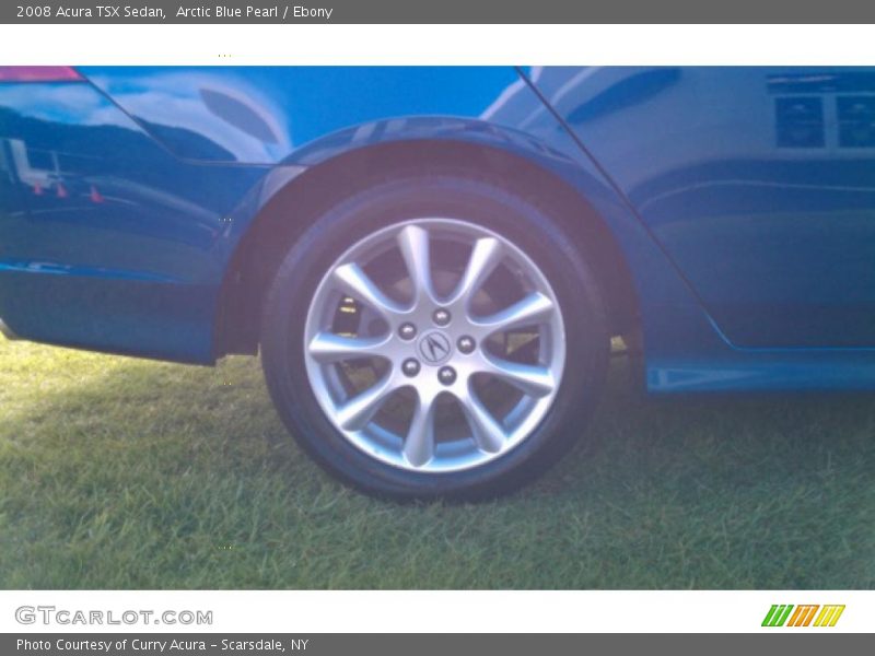 Arctic Blue Pearl / Ebony 2008 Acura TSX Sedan