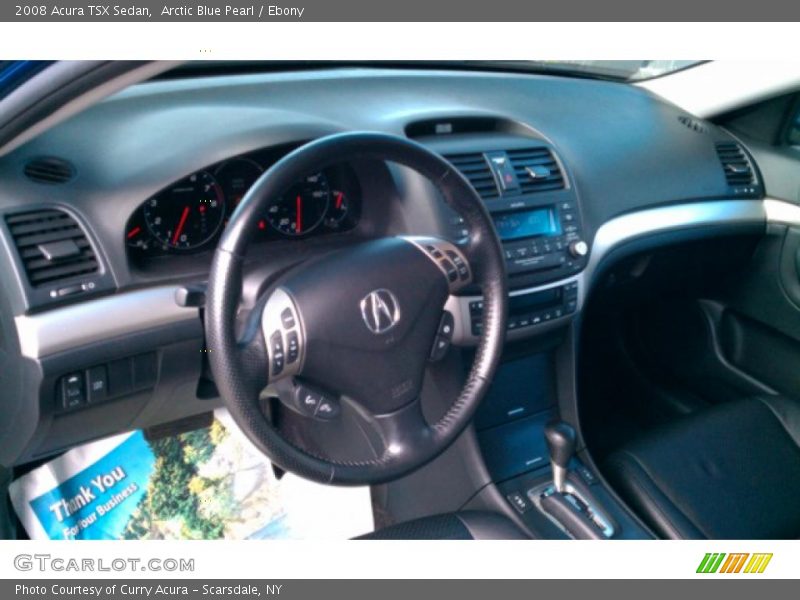 Arctic Blue Pearl / Ebony 2008 Acura TSX Sedan