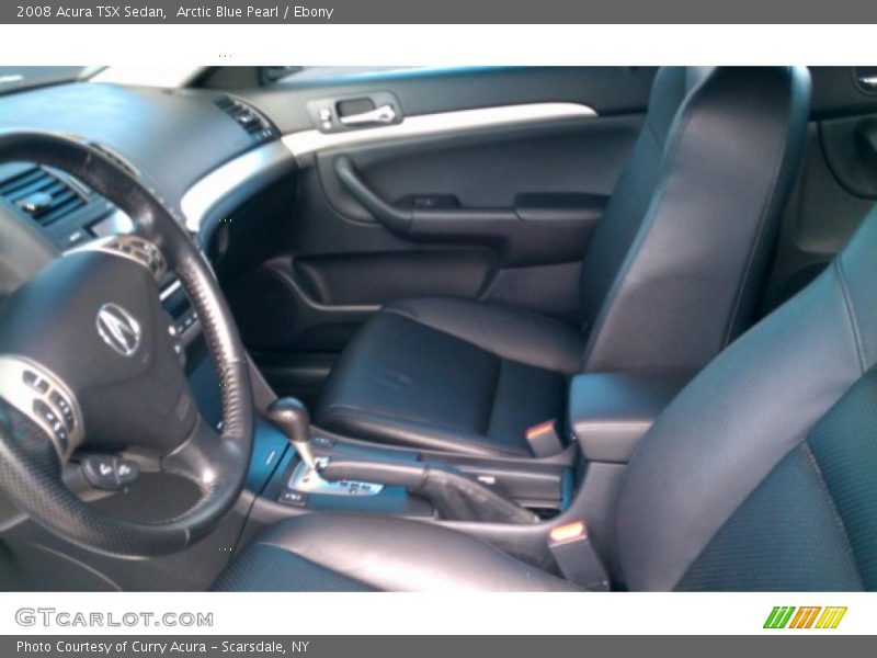 Arctic Blue Pearl / Ebony 2008 Acura TSX Sedan