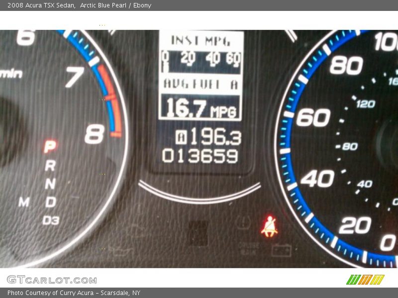 Arctic Blue Pearl / Ebony 2008 Acura TSX Sedan