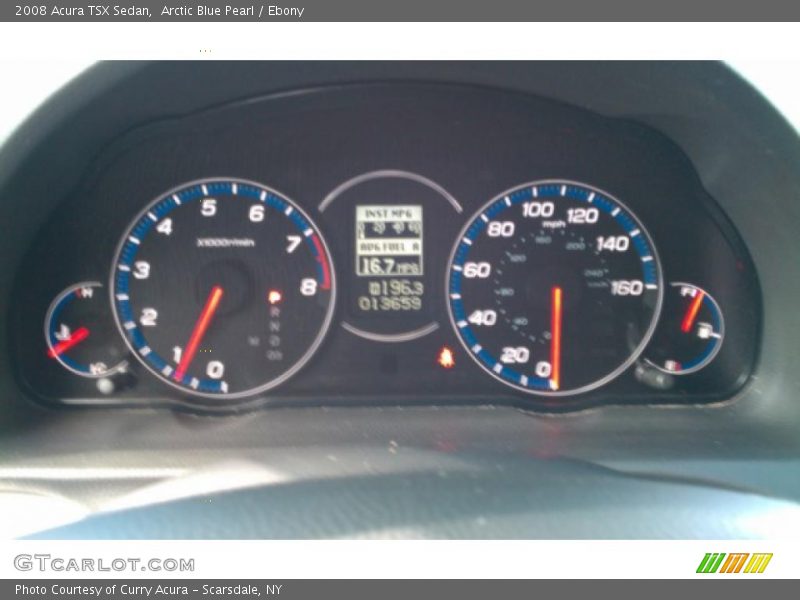 Arctic Blue Pearl / Ebony 2008 Acura TSX Sedan