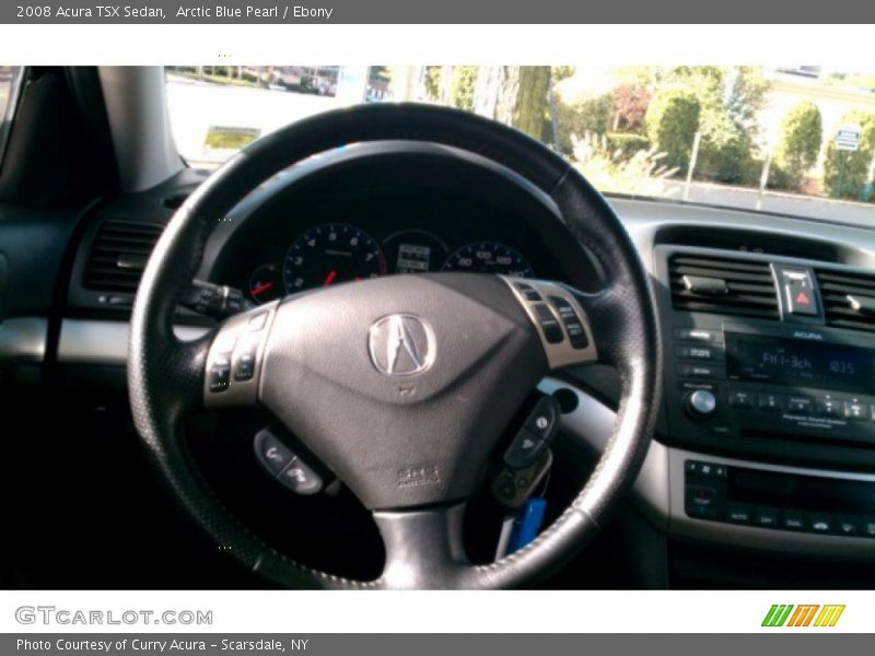 Arctic Blue Pearl / Ebony 2008 Acura TSX Sedan