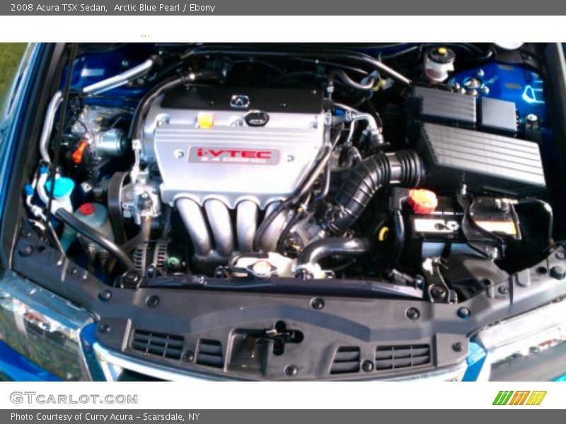Arctic Blue Pearl / Ebony 2008 Acura TSX Sedan