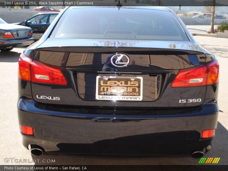 Black Sapphire Pearl / Cashmere 2007 Lexus IS 350