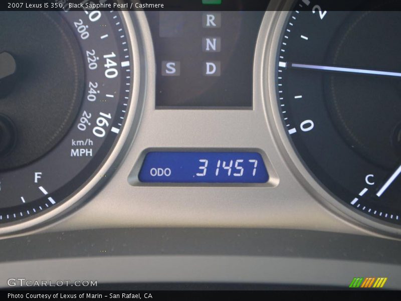 Black Sapphire Pearl / Cashmere 2007 Lexus IS 350