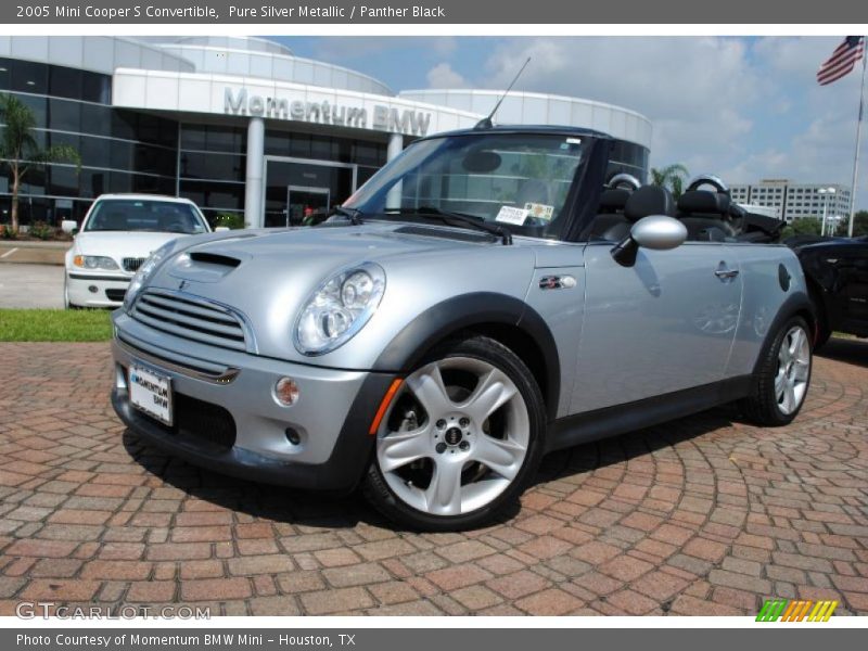 Pure Silver Metallic / Panther Black 2005 Mini Cooper S Convertible