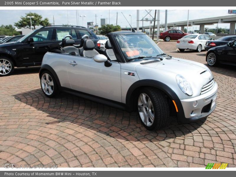 Pure Silver Metallic / Panther Black 2005 Mini Cooper S Convertible