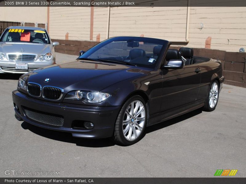 Sparkling Graphite Metallic / Black 2005 BMW 3 Series 330i Convertible